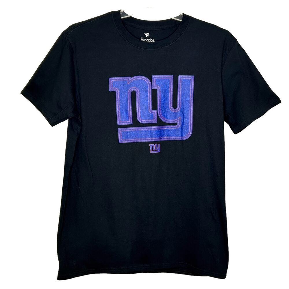 New York Giants Fanatics NFL Pro Line Black Blue Football T-Shirt Large NWT